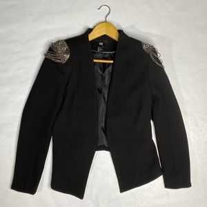 H&M Blazer Jacket Black US 6